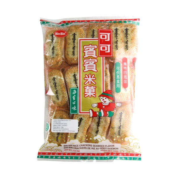 Bin Bin Rice Crackers Seaweed Flavor 150g